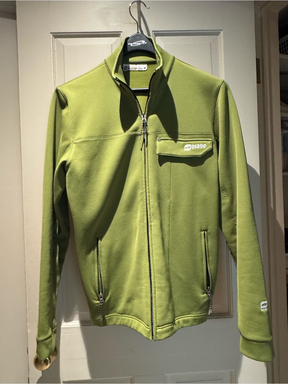 Orage Olive Green Lightweight Zip-Front Jacket